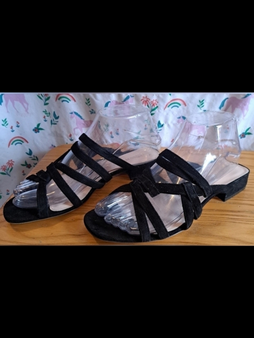 EUC Cushnie Et Ochs Liam Black Suede Casual Boho Summer Sandal Shoe SZ 7 37.5EU